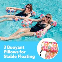 Matelas pneumatique gonflable pour piscine pour adultes, 2 pièces, flotteurs de piscine flottants, chaise de natation pour les fêtes, plage d'été, emballage pour envoi postal