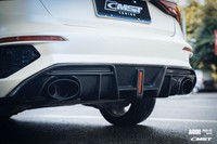 Nouveau diffuseur de pare-chocs arrière en fibre de carbone style CMST pour Audi A3 S-line S3 8Y 2021-2022 berline 4 portes, kit carrosserie avec séparateur de diffuseur arrière