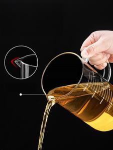 Tasse à mesurer en verre avec graduation et poignée, bécher résistant à la chaleur, haute teneur en borosilicate <span class=keywords><strong>de</strong></span> qualité alimentaire, grande capacité - Product Image 3