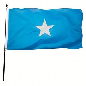 Bandera Nacional de Somalia al por Mayor, 100% Poliéster, 3x5 pies (150x90 cm), Banderas Somalíes para Automóviles, Técnicas de Impresión Digital - Product Image 1