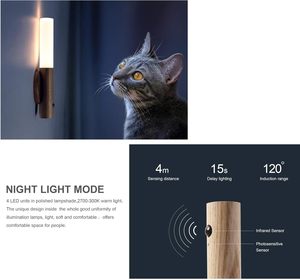 Lampe de nuit intelligente mini ABS au design moderne, à LED, fonctionnant sur piles, à intensité variable, pour chambre, couloir et placard - Product Image 6