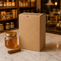 Boîte pliante personnalisée en carton kraft naturel avec rabat à encoche, emballage écologique pour aliments, produits de soin et cadeaux de détail