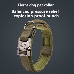 Colliers de chien tactiques forts de Bully de boucle en métal extérieure rembourrée durable résistante avec des poignées - Product Image 2