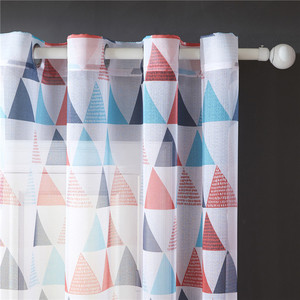 Hot Selling Modern Simplicity Geometric Fabric <strong>Voile</strong> Printed 54X96 <strong>Window</strong> Decoration Sheer Curtains - Product Image 2
