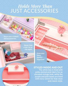 Boîte à bijoux <span class=keywords><strong>musicale</strong></span> Elle - Design Ballerine à remonter avec miroir, thème Lac des cygnes, en MDF, petite taille, 120 mélodies, cadeau pour filles/adolescentes - Product Image 4