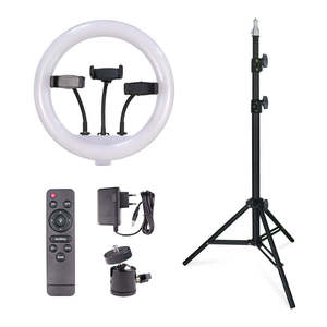 Support de trépied professionnel avec anneau lumineux Kit complet de création de contenu de médias sociaux - Product Image 1