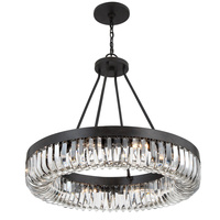Lustre moderne de luxe en cristal taillé à la main, à deux niveaux, avec cadre métallique rond, éclairage suspendu personnalisé pour salon, villa, hôtel