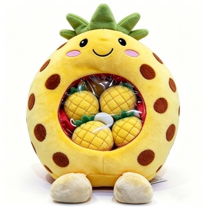 Custom <b>Pineapple</b> snack bag plush, <b>Pineapple</b> pouch plush toy, Removeable <b>pineapple</b> stuffing plush, Fruit bag plush pillow - Product Image 2