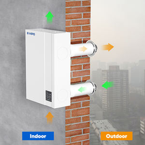 Système de ventilation à récupération d'énergie ERV sans conduit, système de ventilation mural, purificateur d'air, unité de récupération de chaleur avec chauffage - Product Image 2