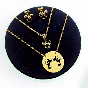 Diseñador inspirado en Mickey pendientes y San Valentín personalizado collar Cham para las mujeres <span class=keywords><strong>de</strong></span> la joyería <span class=keywords><strong>de</strong></span> los hombres - Product Image 1