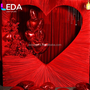 LEDA Wedding Props Heart <b>Backdrop</b> <b>Stand</b> Diy Velvet Curtain Fabric Heart-Shaped <b>Backdrop</b> <b>Stand</b> Elegant Vintage For <b>Backdrop</b> Decor - Product Image 3