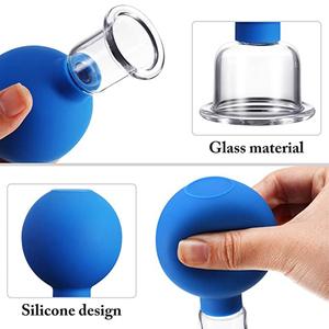 Juego de ventosas de silicona y vidrio para terapia corporal de 4 piezas chinas para cara y cuerpo - Product Image 5