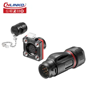 CNLINKO M20 PBT Housing Male Plug Female Socket Quick Adapter 14 Pin Waterproof Power Cable Connector