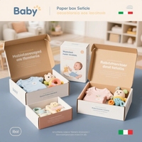 Caja de Cartón Corrugado para Envíos Postales con Logotipo Personalizado de Lujo, Caja de Embalaje para Productos para Bebés