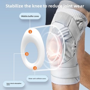Genouillères professionnelles en nylon pour hommes et femmes, protection des articulations, chauffantes, pour la course à pied, le football, le <span class=keywords><strong>volley</strong></span>-<span class=keywords><strong>ball</strong></span>, le cyclisme - Product Image 2
