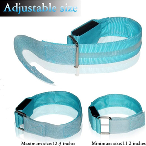 Tùy Chỉnh USB Có Thể Sạc Lại Quang Dây Đeo Cánh Tay <span class=keywords><strong>LED</strong></span> Chạy Armband Ánh Sáng Ban Đêm Dây Đeo Cổ Tay An Toàn Cảnh Báo Phản Quang Ban Nhạc Tát - Product Image 3