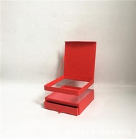 Boîte-cadeau à fenêtre transparente carrée de haute qualité avec laminage brillant pour l'emballage de fleurs et la Saint-Valentin
