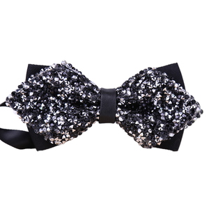 Farfallino uomo fatto a mano di alta qualità con strass di diamanti per feste e occasioni speciali - Product Image 2