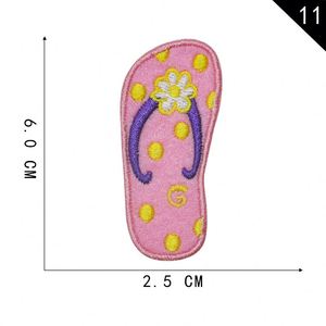 Nouveau design – Patch brodé thermocollant style vacances d'été (chaussons de plage, poisson, crème glacée, lunettes de soleil) pour vêtements et sacs - Product Image 6