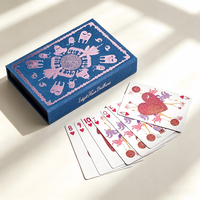 Cartes à Jouer Personnalisées avec Illustration Artistique, Motif Rétro de Dessin Animé, Estampage à Chaud, Papier Épais Couché pour Cadeau et Jeu de Table