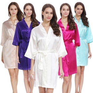 เสื้อคลุมผ้าซาตินผ้า<span class=keywords><strong>ไหม</strong></span>สำหรับผู้หญิง55สีเสื้อคลุมสำหรับใส่ในตอนเช้าชุดคลุมสปาสำหรับผู้ใหญ่<span class=keywords><strong>ชุด</strong></span>สำหรับงานปาร์ตี้เจ้าสาวชุดเพื่อนเจ้าสาว - Product Image 2