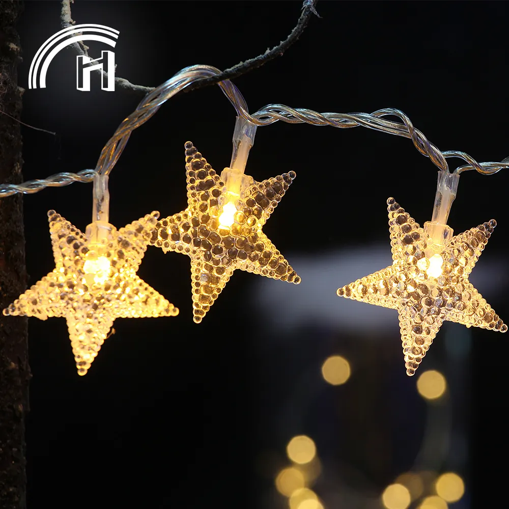 Outdoor christmas white led string star light