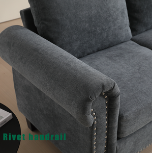 Convertible L-Shaped Sectional Sofa <b>Set</b> with Storage and Sofa Bed Four-Seater <b>Linen</b> Fabric - Product Image 3