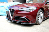 Alerones Delanteros de Fibra de Carbono Real para Alfa Romeo Giulia 200HP, Cubierta de Divisor de Parachoques, Juego de 4 Piezas, Sedán de 4 Puertas, 2016 en Adelante