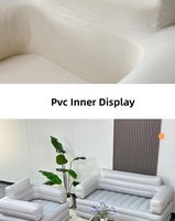 Canapé gonflable imperméable, portable et pliable, coussin d'air en PVC Oxford, double assise pour chambre et extérieur