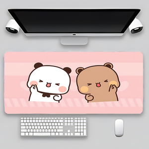 Tappetini per tastiera Dudu e Bubu da 800x400mm tappetino per <span class=keywords><strong>Mouse</strong></span> da gioco grande tappetino per <span class=keywords><strong>Mouse</strong></span> carino <span class=keywords><strong>tappeto</strong></span> per Mausepad da tavolo GamerMat - Product Image 1
