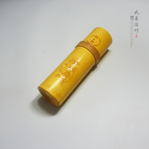 Bamboo Cosmetic Jar Sleeve With Floral Pattern And Chinese Characters For Essential Oil Toner Gift Packaging Chongqing Origin - Product Image 5