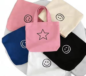 Sac fourre-tout en toile durable et écologique, design minimaliste, motif lettres, longue poignée, emballage portable, petite taille pour un usage quotidien - Product Image 3