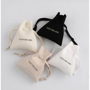 Bolsa de Terciopelo Personalizada al por Mayor con Logotipo para Joyería, Pequeña Bolsa de Regalo con Cordón, Bolsa de Almacenamiento, Bolsa con Cordón para Joyería - Product Image 3
