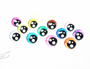<span class=keywords><strong>Yeux</strong></span> 3D <span class=keywords><strong>de</strong></span> 25 mm en résine transparente avec motif imprimé, <span class=keywords><strong>yeux</strong></span> <span class=keywords><strong>de</strong></span> <span class=keywords><strong>sécurité</strong></span> stéréoscopiques excentriques pour ours en peluche et jouets en peluche - Product Image 2