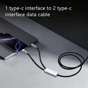 Câble de charge rapide USB-C mâle vers 8 broches Type-C mâle 2-en-1 140W, 1,5m, en silicone liquide souple pour <span class=keywords><strong>iPhone</strong></span> <span class=keywords><strong>14</strong></span> 15 16, adaptateur répartiteur USB - Product Image 4