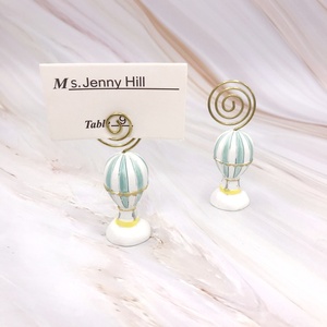 <span class=keywords><strong>Mongolfiera</strong></span> con nuvole bianche e porta-carte da tavolo con faccina sorridente con decorazione per feste con spedizione magnetica - Product Image 6