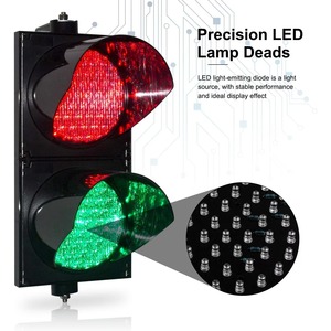 Feux de circulation piétonnière personnalisés en matériau PC/ABS, 300 mm, haute luminosité, lampe de signalisation LED pour les rues, les routes, les passages zébrés - Product Image 4