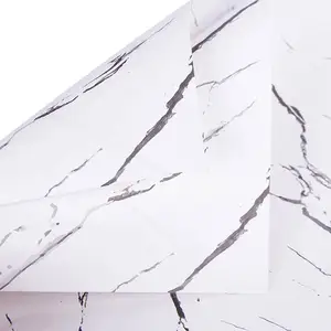 фирменных тканей Suppliers-Прозрачная белая мраморная Цветочная упаковочная бумага, Цветочная обертка для подарков, индивидуальная упаковочная бумага для салфеток