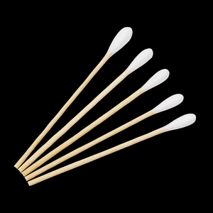 Bastoncillos de algodón de 6 pulgadas con mangos de madera, aplicador con punta de algodón para limpieza electrónica de <span class=keywords><strong>heridas</strong></span> y eliminación de residuos de maquillaje - Product Image 1