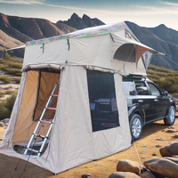 Tente de toit souple avec revêtement extérieur en PVC, portable, plusieurs tailles, espace de camping supplémentaire et accessoires variés