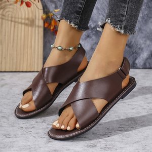 <span class=keywords><strong>Sandali</strong></span> piatti comodi con cinturino incrociato da <span class=keywords><strong>donna</strong></span> 2026, multicolore, estivi, casual, con cinturino posteriore, pronti <span class=keywords><strong>per</strong></span> la spedizione - Product Image 3