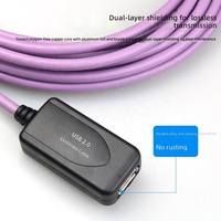 Câble d'extension USB 2.0 mâle-femelle haute flexibilité pour chaîne porte-câbles, certifié 10 millions de cycles, câble de données industriel avec amplificateur