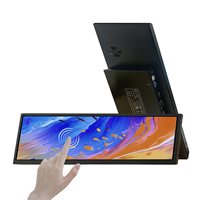 Moniteur LCD portable Android tactile 14,5 pouces 2560x720, écran barre étiré, avec fonction AutoPlay et AutoLoop, USB