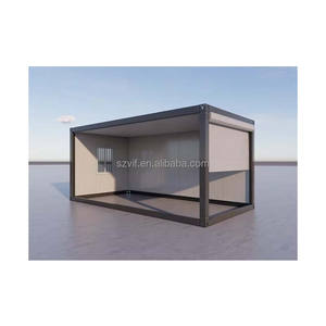 맞춤형 모바일 플랫 팩 조립식 상점 차고 자동차 창고 모듈 식 컨테이너 하우스 롤러 도어 조립식 집 - Product Image 6