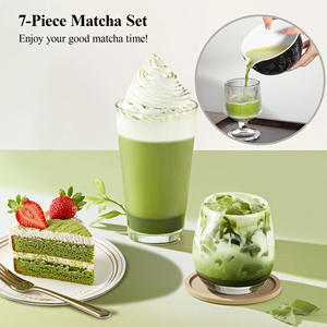 7-Piece Premium Ceramic Bowl <b>Set</b> Butterfly Design Japanese Matcha <b>Tea</b> <b>Set</b> PP Whisk Kit Traditional Black Bowl for <b>Tea</b> Ceremony - Product Image 3