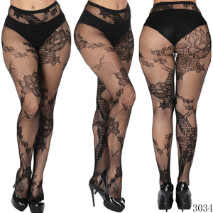 Viviblook Z109PT01 Women Leggings Retro Lace See Through <b>Tights</b> Jacquard <b>Tights</b> Fishnet Pantyhose Pants for Ladies - Product Image 6