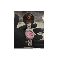 Montre de fiançailles en argent 925 avec moissanite VVS pour homme et femme, idéale pour les événements formels, disponible à la vente