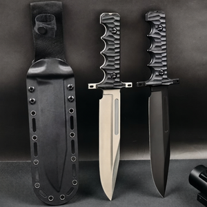 Schweres Messer mit gerader Klinge aus 7Cr17MoV-Stahl, feststehende Klinge, Nylonfasergriff, Full Tang, Outdoor-Überlebens- und Jagdmesser mit Scheide - Product Image 2