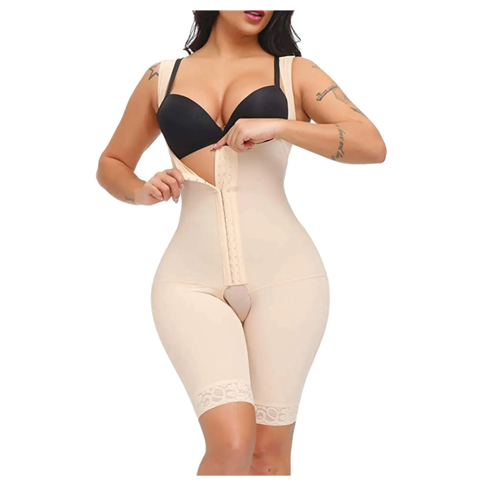 Women Shapers Tummy Control Fajas Colombianas Body Shapewear Open Bust Bodysuit Shapewear Women Full Body Shaper