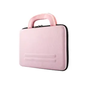 来样定做服务定制标志笔记本电脑套粉色硬壳防水便携式拉链携带笔记本电脑盒